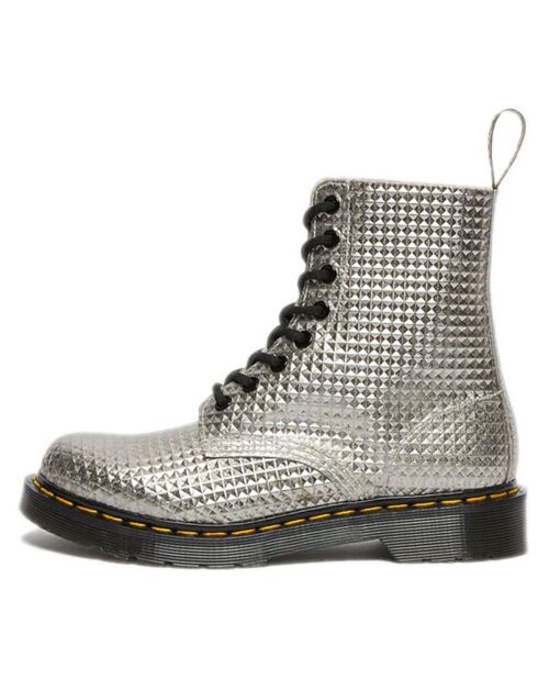 Boots en Cuir 1460 Pascal argentées