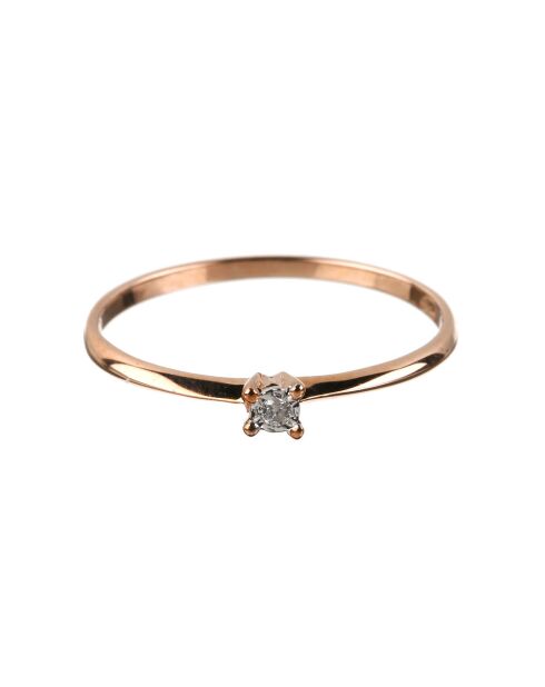 Bague Pure Diamant 0.01 ct or rose