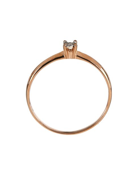 Bague Pure Diamant 0.01 ct or rose
