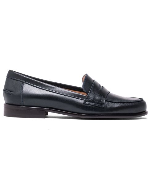 Mocassins en Cuir Wee bleu marine