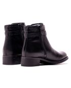 Schwarze Alma Lederstiefeletten