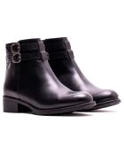 Schwarze Alma Lederstiefeletten