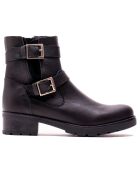 Botines de piel negros Donna