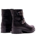 Botines de piel negros Donna