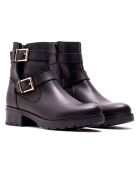 Botines de piel negros Donna
