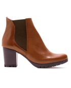 Dom Chelsea-Stiefel aus Leder in Kamelbraun — 7,5 cm Absatz