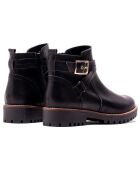 Schwarze Kali Lederstiefel