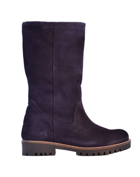 Stivali in pelle Justin Navy Velvet