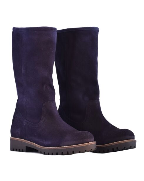 Stivali in pelle Justin Navy Velvet