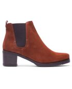 Botas Chelsea de piel y terciopelo Tan Lint, tacón de 5,5 cm