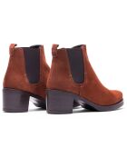 Botas Chelsea de piel y terciopelo Tan Lint, tacón de 5,5 cm