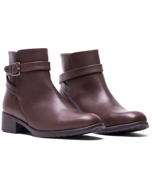 Braune Lederstiefel Pete