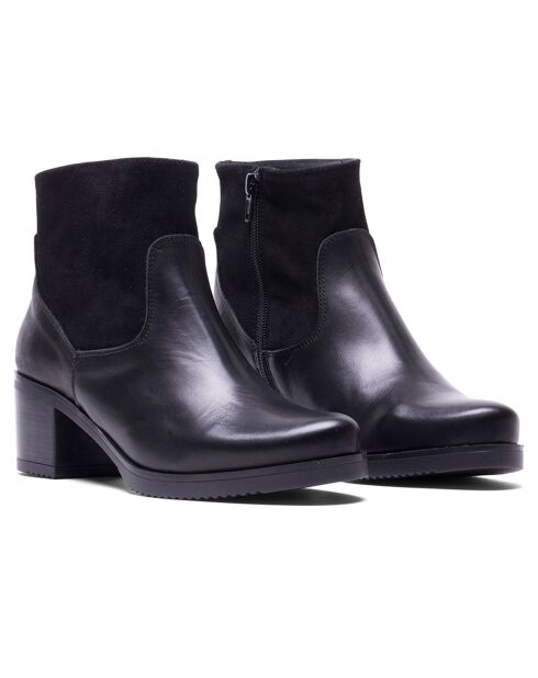 Stivaletti Aly neri in pelle - Tacco 6 cm