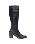 Stivali in pelle neri Eli - tacco 7,5 cm