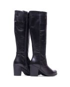 Stivali in pelle neri Eli - tacco 7,5 cm