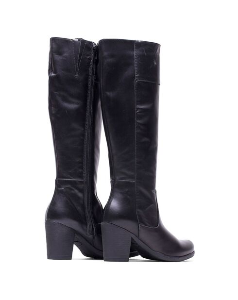 Stivali in pelle neri Eli - tacco 7,5 cm