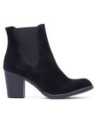 Chelsea Boots en Velours de Cuir Ju noires - Talon 8 cm