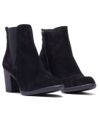 Chelsea Boots en Velours de Cuir Ju noires - Talon 8 cm