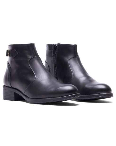 Botines de piel negros Eve