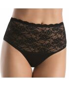 Culotte taille haute en Dentelle Sandra noire