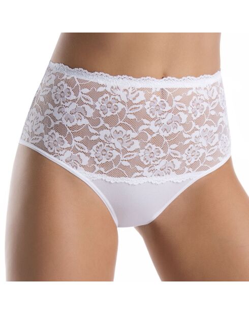Culotte taille haute en Dentelle Sandra blanche