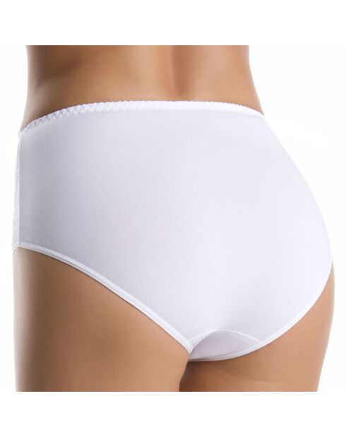 Culotte taille haute en Dentelle Sandra blanche