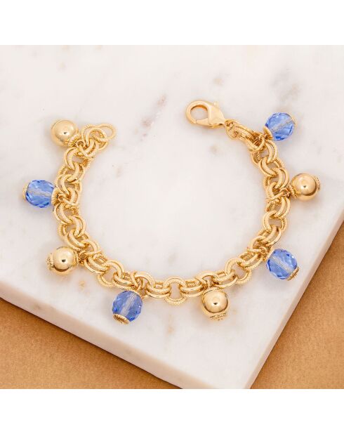 Bracelet Paulina doré/bleu