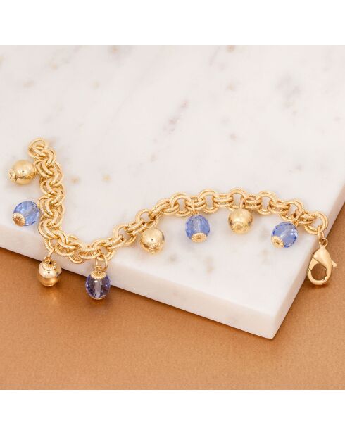 Bracelet Paulina doré/bleu