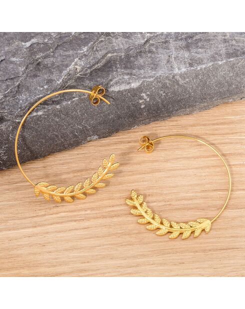 Boucles d'oreilles Cesaria dorées