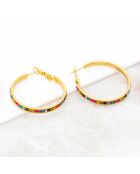 Oriana veelkleurige oorbellen Ø 3,5 cm