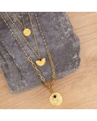 Collar Galaxa dorado/negro