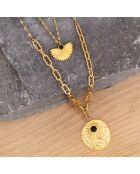 Collar Galaxa dorado/negro