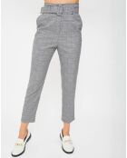Pantalon Osman à carreaux gris