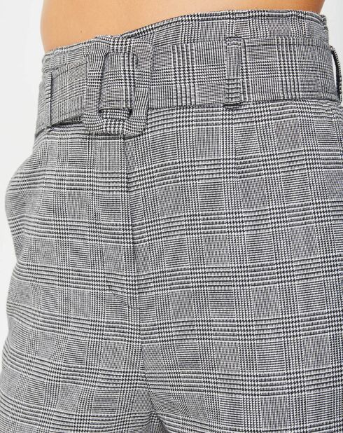 Pantalon Osman à carreaux gris