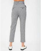 Pantalon Osman à carreaux gris