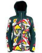 Veste de ski Ecandies imprimée vert/multicolore