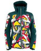 Veste de ski Ecandies imprimée vert/multicolore