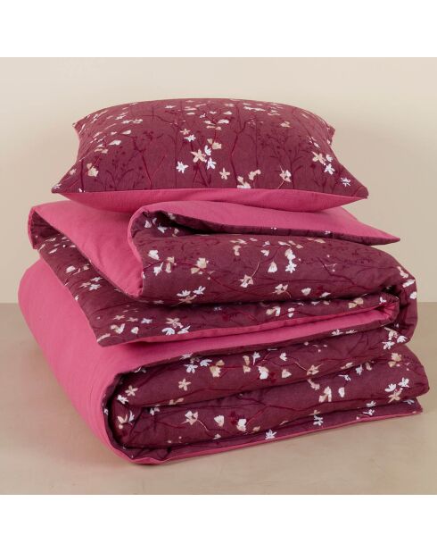 Parure housse de couette Violetta rose