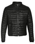 Doudoune en Cuir Anibal noire