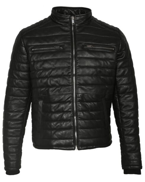 Doudoune en Cuir Anibal noire