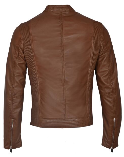 Veste en Cuir Corto cognac