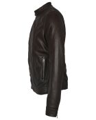 Veste en Cuir Corto marron foncé