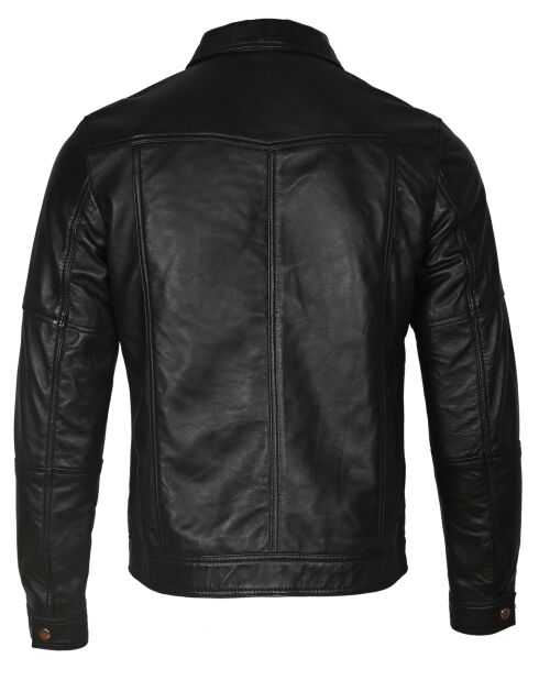 Veste en Cuir Micky noire