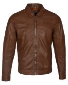 Veste en Cuir Micky cognac
