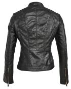 Veste en Cuir Josepha noire