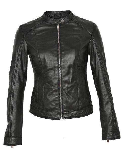 Veste en Cuir Josepha noire