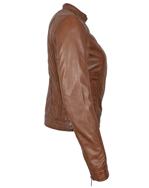 Veste en Cuir Josepha cognac