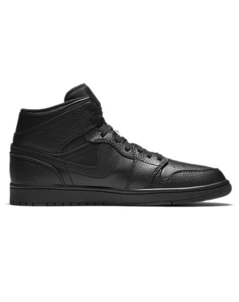 Baskets en Cuir Jordan 1 Mid noires