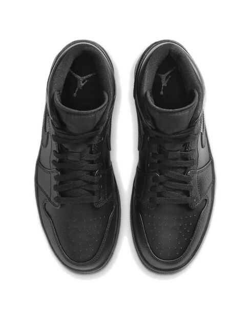 Baskets en Cuir Jordan 1 Mid noires