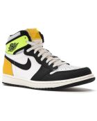 Baskets en Cuir Air Jordan 1 High Og Vault blanc/noir/vert fluo/jaune